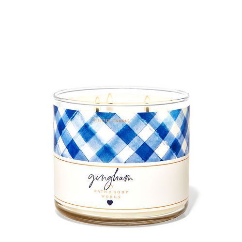Gingham 3 Wick Candle