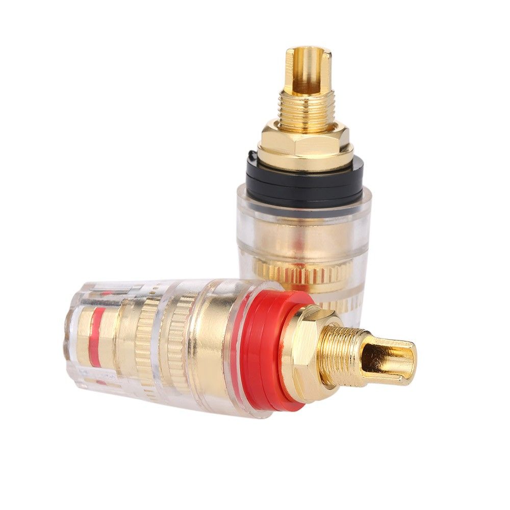 1 Pair Gold Plated 4MM Banana Plug Terminal Binding Post