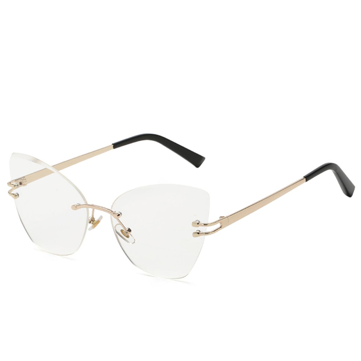 Fashion Women Sunglasses UV400 Eyeglass Frameless Cat Eye