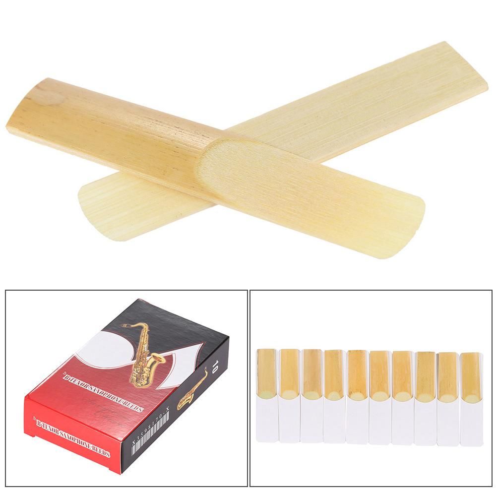 10-pack Pieces Strength 3.0 Bamboo Reeds for Bb Tenor Saxophone Sax Accessories