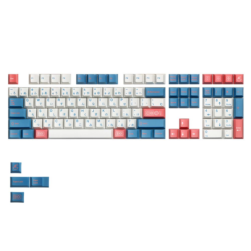 MechZone 112 Keys Bento Theme Keycap Set OEM Profile PBT Sublimation Keycaps For 61/64/87/104/108 Keys Mechanical Keyboards