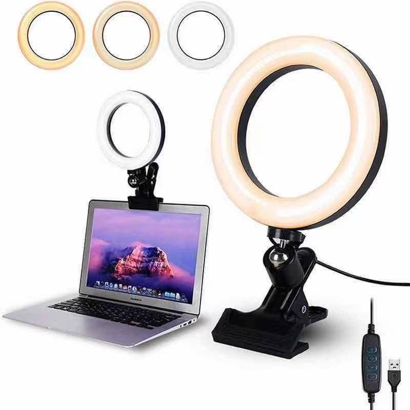 Video Conference Call & Video Making Ring Light Clip On Laptop