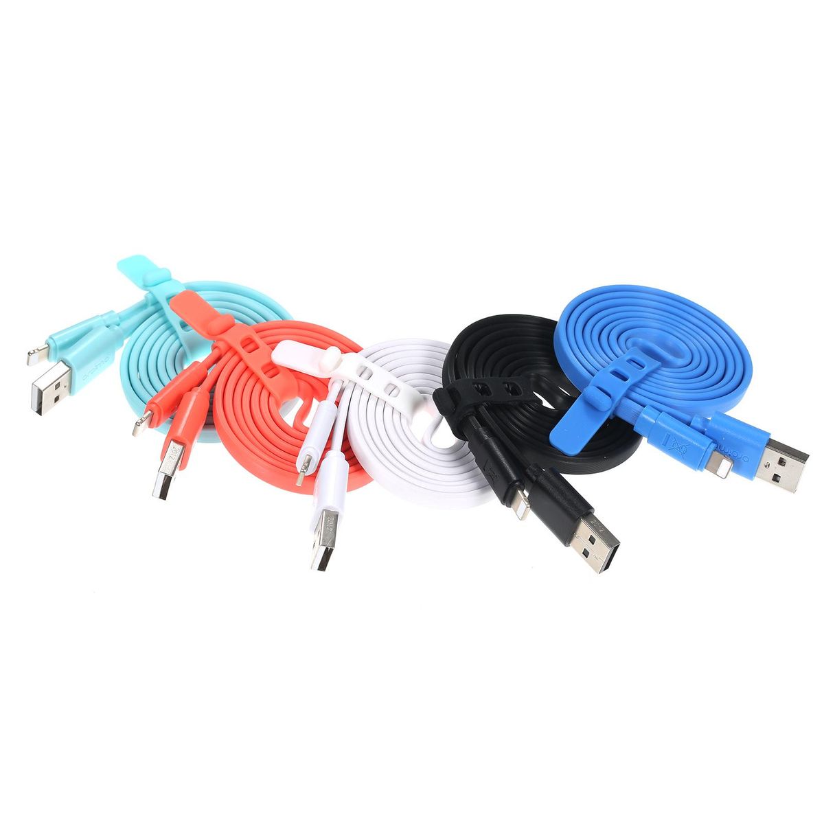 30pcs Oraimo OCD-L22P Candy Lighting Fast Charging Flat Cable 5V 2.1A