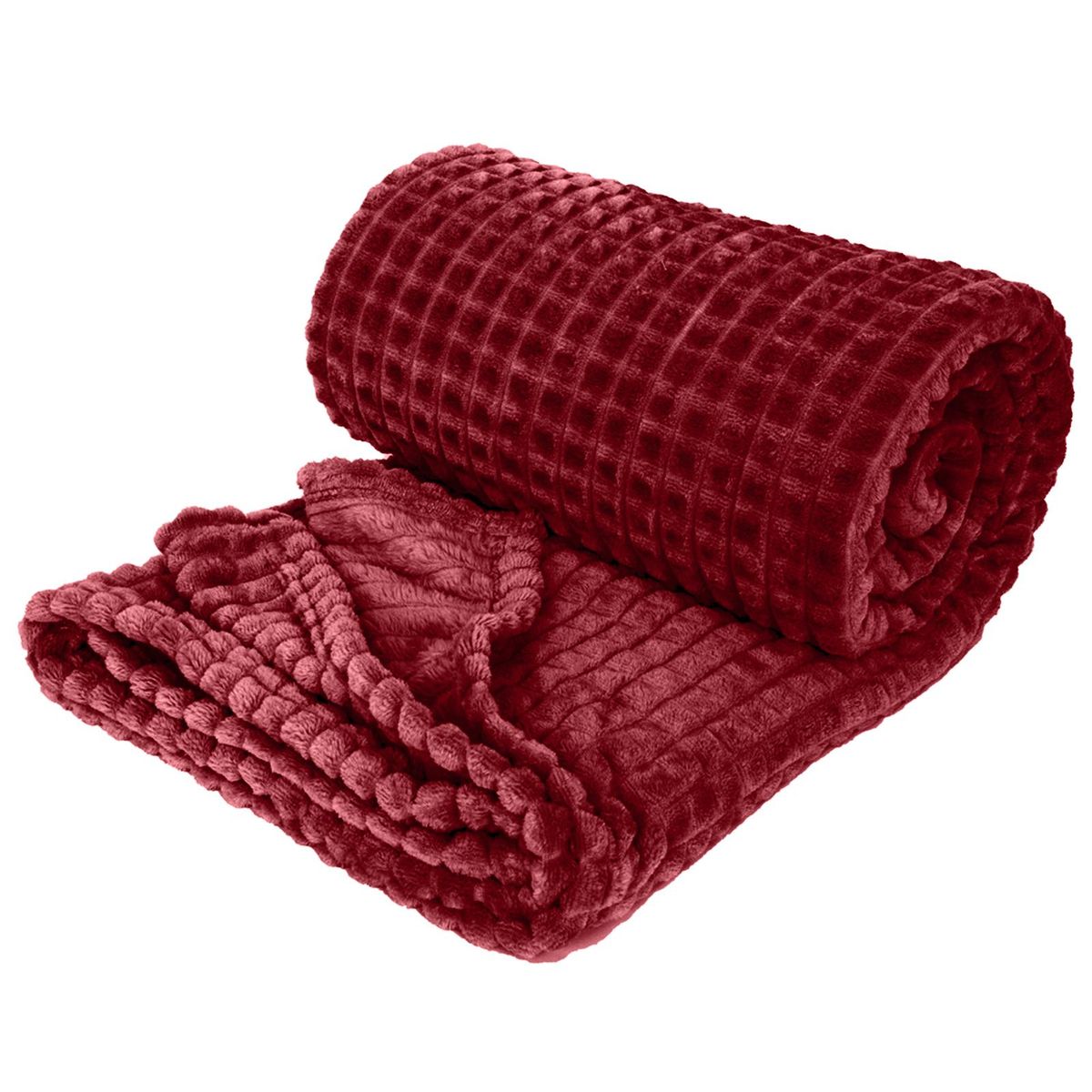 Winter Quilt Blanket Cold Morning Sofa Couch Nap Blanket Air Conditioning Quilt Wine Red