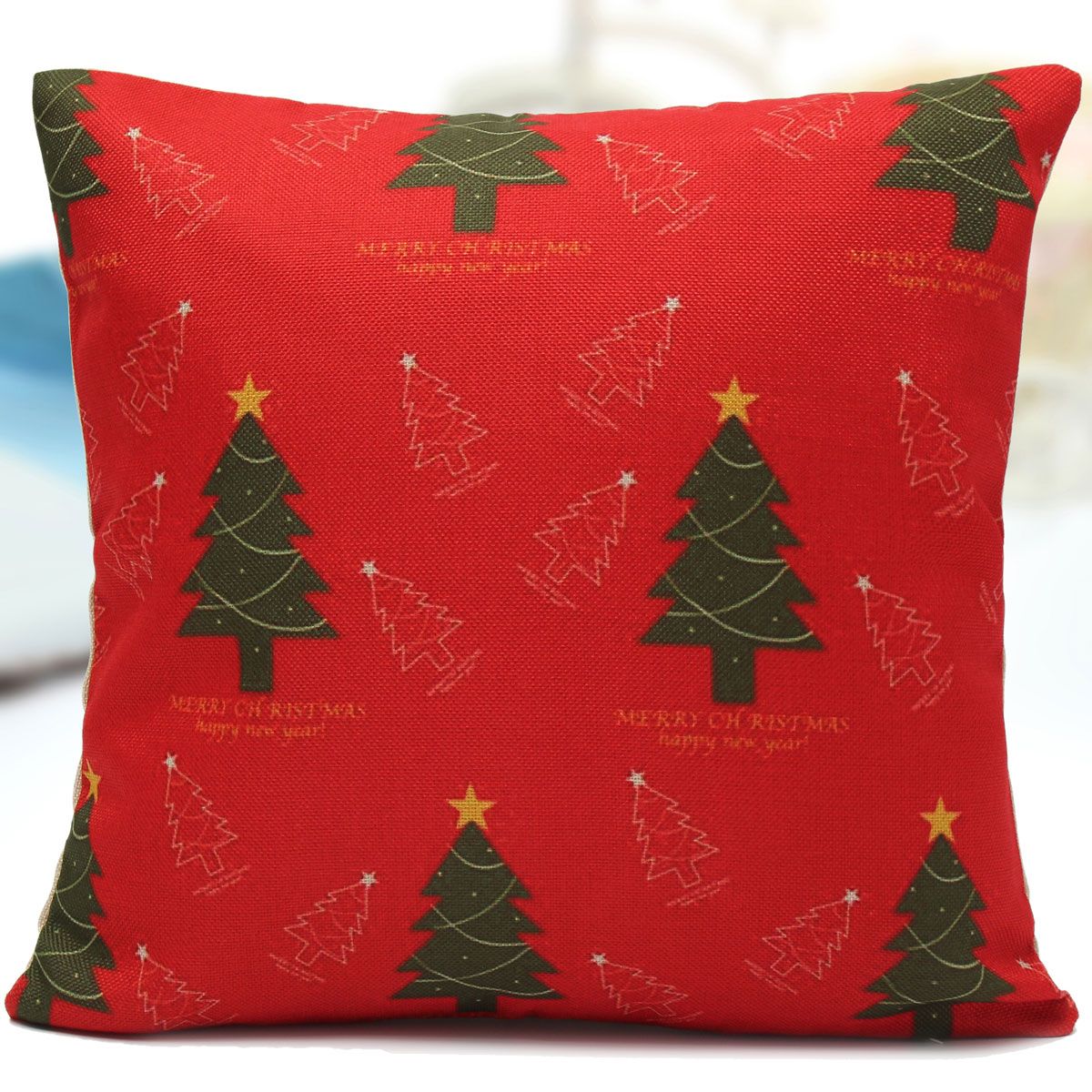 Christmas Home Decoration Cotton Throw Pillow Case Cushion Cover
