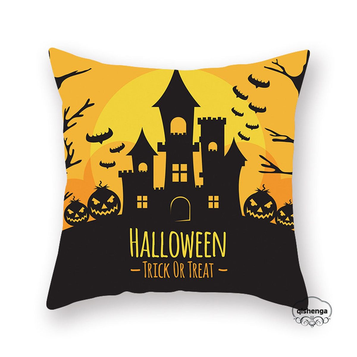 Halloween Theme Print Pillow Cover Personalized Zipper