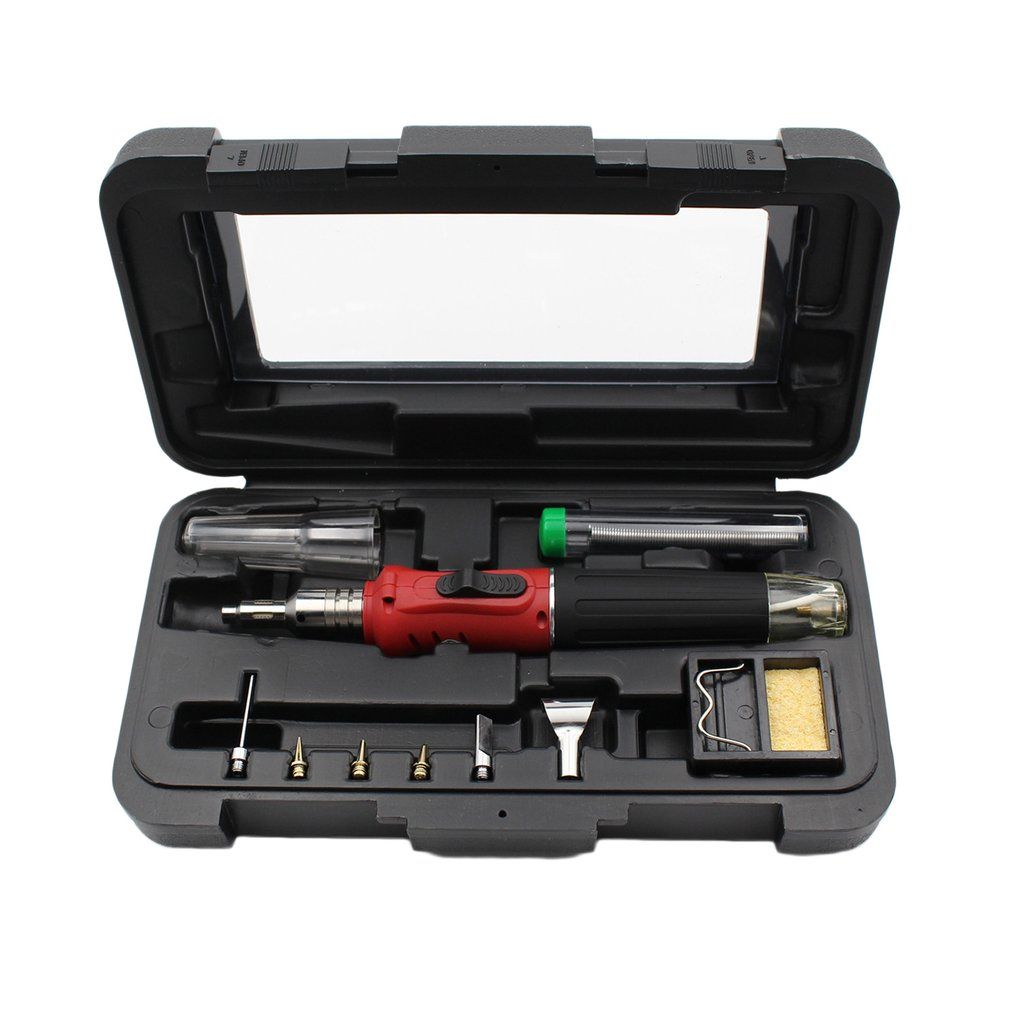 10 In 1 HS-1115K Electronic Ignition Gas Soldering Iron Kit Solder Welding