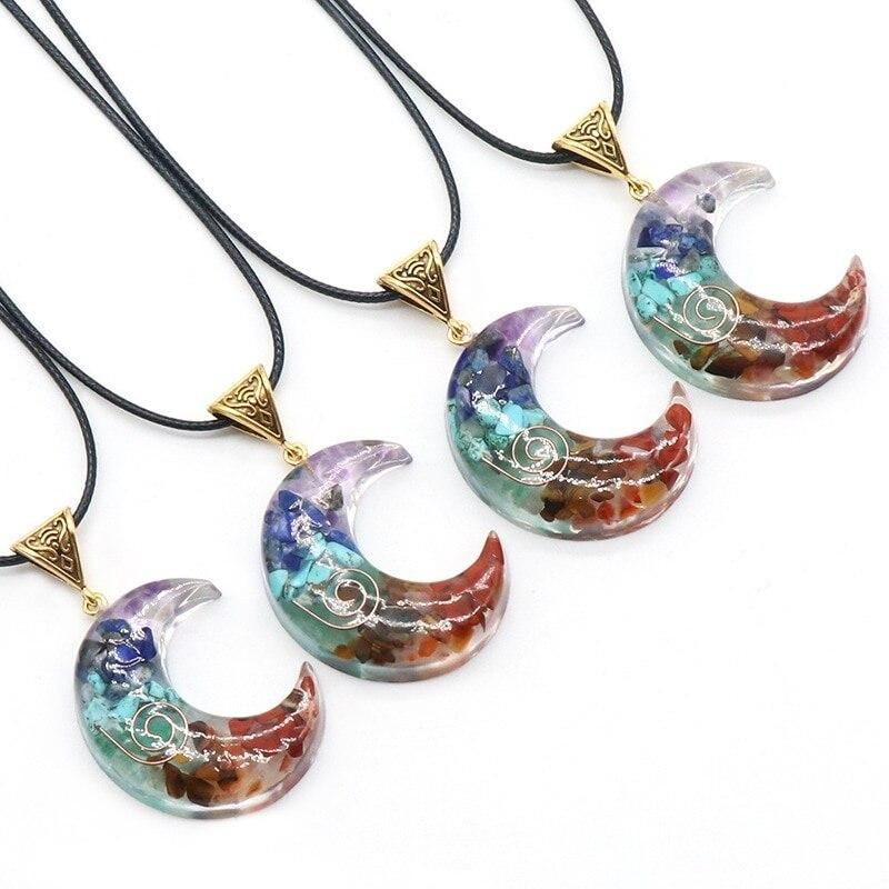 Daily Jewelry Make You Fashionable 7 Chakras Crystals Stones Energy Crushed Meditation Pendant Necklace Jewelry Chain for Men