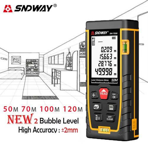 Laser Distance Meter 50m 70m 100m 120m Laser Range Finder Rangefinder Metro Trena Laser Tape Measure Ruler Roulette Tool