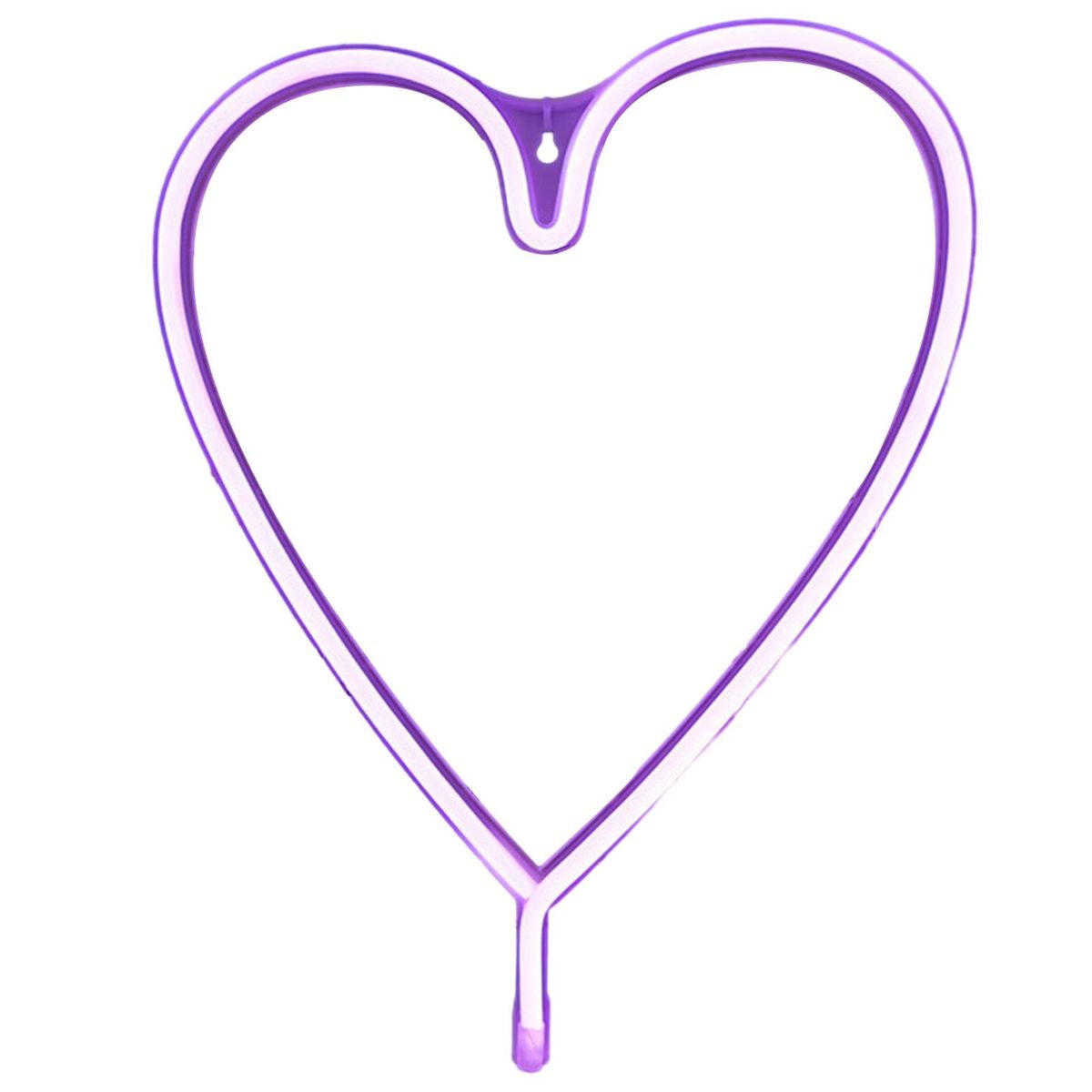 Party Led Light Love Heart Neon Light Usbbattery Operated Wall Art Purple