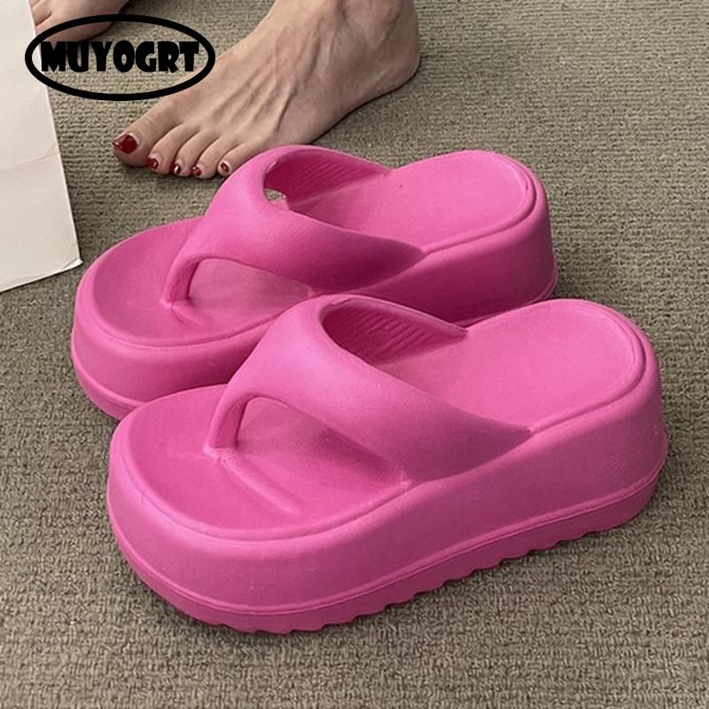 2023 New Summer Flat Slippers Women Genuine Leather Black White Flops Thick Sole Mules Casual Comfort Slides Woman