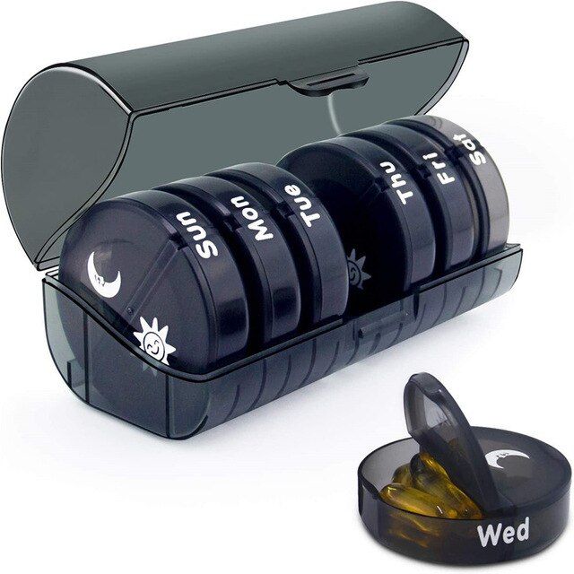 7 Days Daily Pill Box For Medicine French Holder