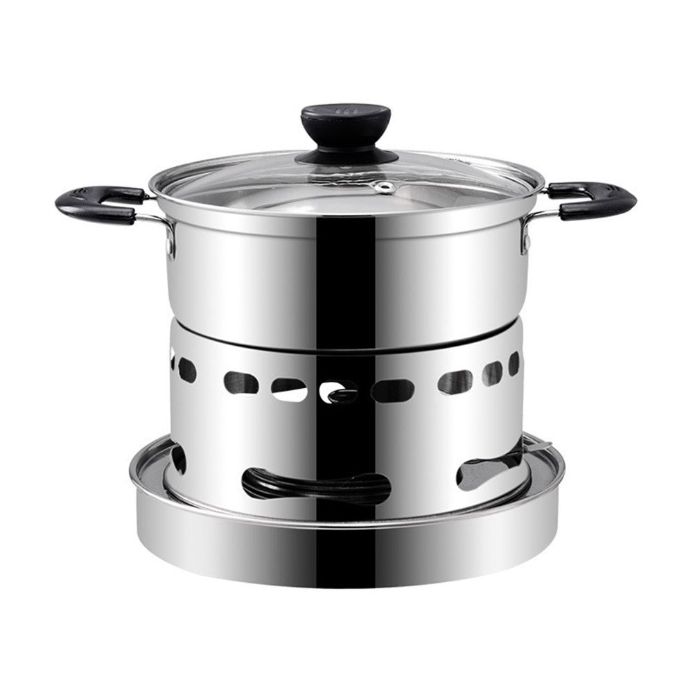 Outdoors Stainless Steel Alcohol Stove With Pot Portable