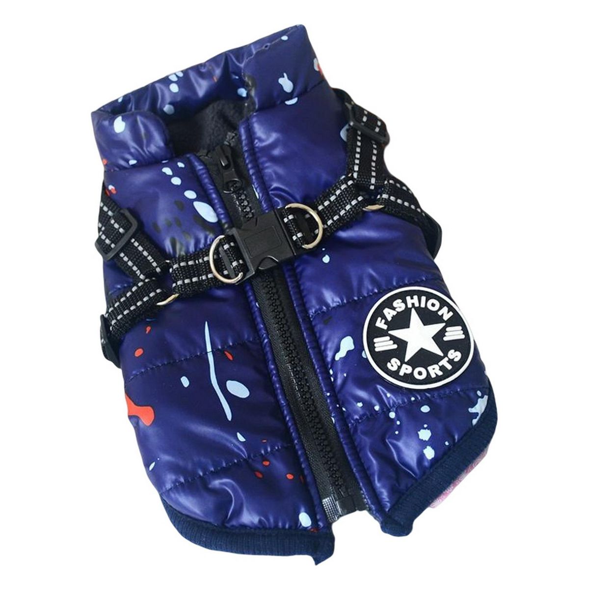 Dog Waistcoat Speckle Printing Pet Jacket Blue
