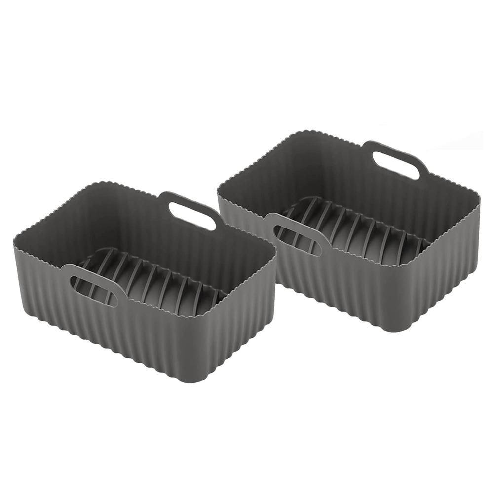 Silicone Pot 2Pcs Silicone Liner for Ninja Foodi AF300UK Reusable Silicone Basket Grey
