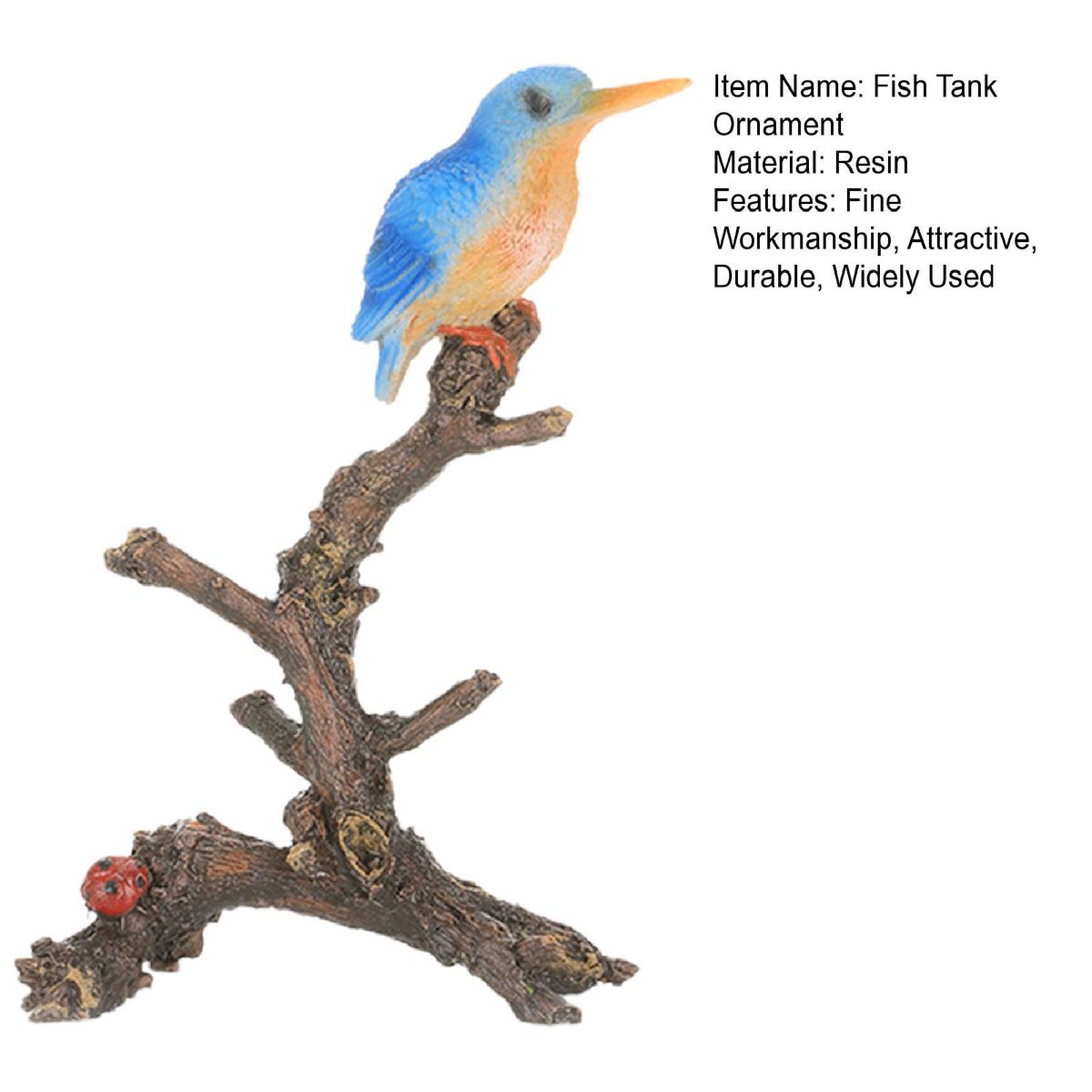 Aquarium Ornament Aquarium Resin Tree Trunk Natural Ornament Blue