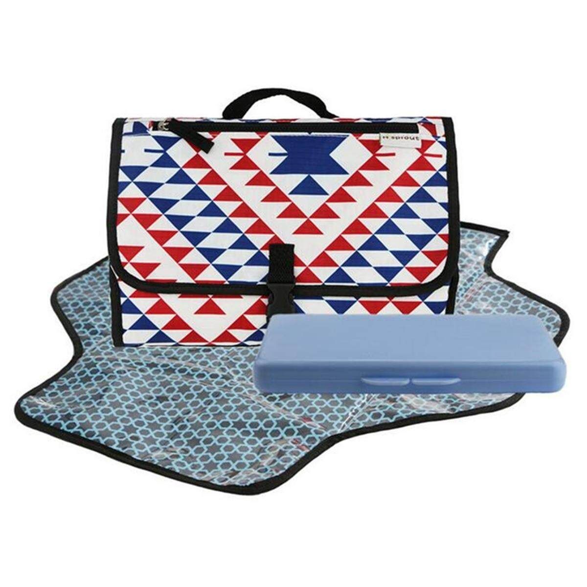 Melobaby ALL-IN-ONE Nappy Wallet & Change Mats. Essential Baby Bag Item Gorgeous Triangle