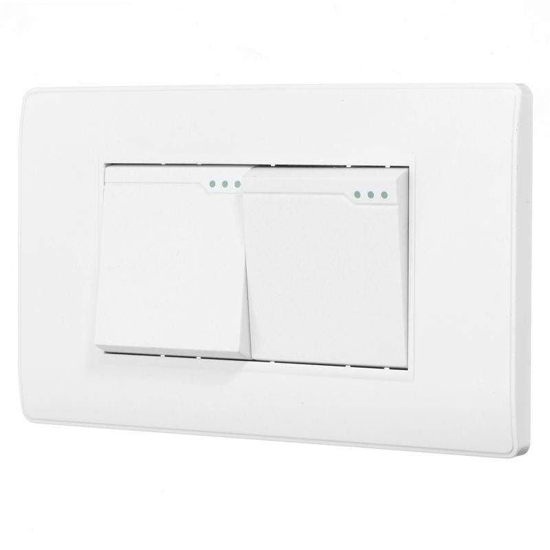 AC 110-250V Durable 118Type Brazil Chile Standard 1/2 Gang Wall Switch Ivory White Light Switch For LED Button Switch 2 Single Control