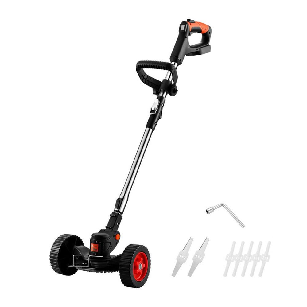 Household LED Digital Display Electric Lawn Mower Portable Cordless Grass Trimmer Home Garden Folding Trimming Pruning Machine