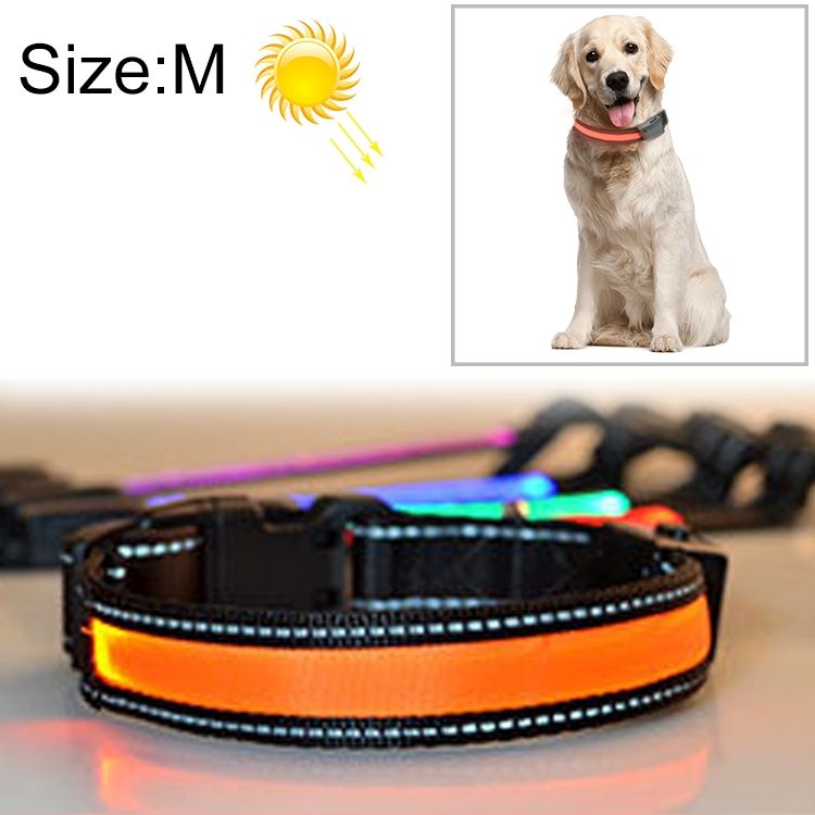 Pet Solar + USB Charging LED Light Collar
