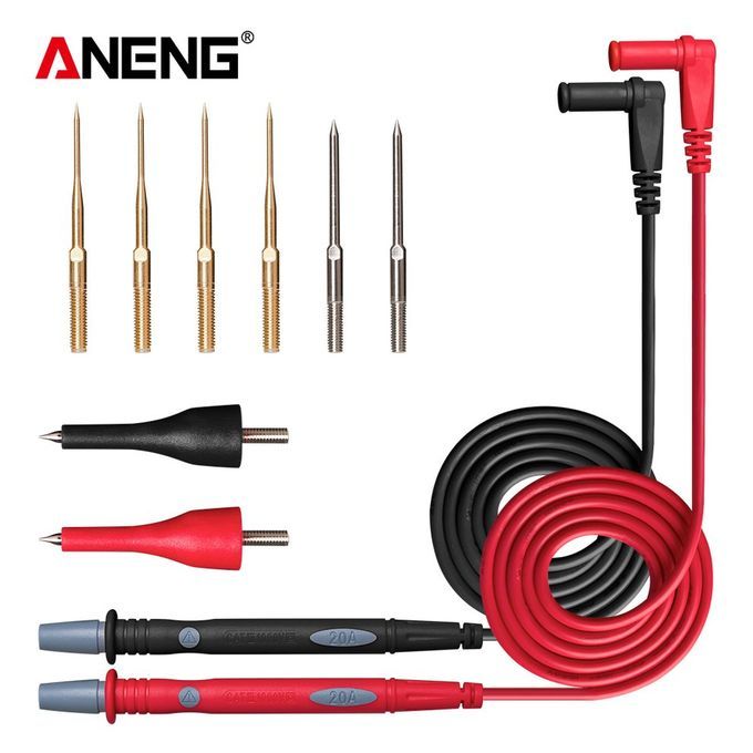 PT1010 1000V 20A Digital Multimeter   Point Probe Test Leads Wire Pen-Red&Black