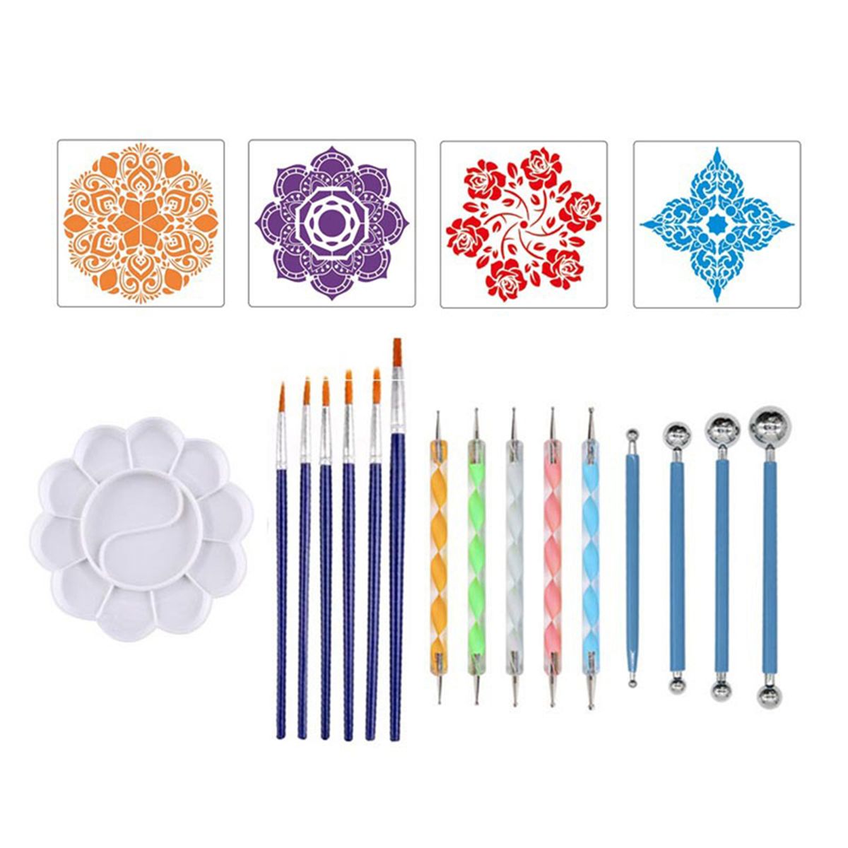 20 Piece Set Mandala Dotting Tools DIY Painting Stencils