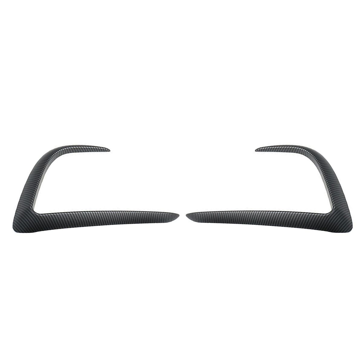 1 Pair of Front Fog Light Cover Eyebrow Cover Trim Frame Replacement for Tesla Model Y 2020 2021 Carbon Fiber