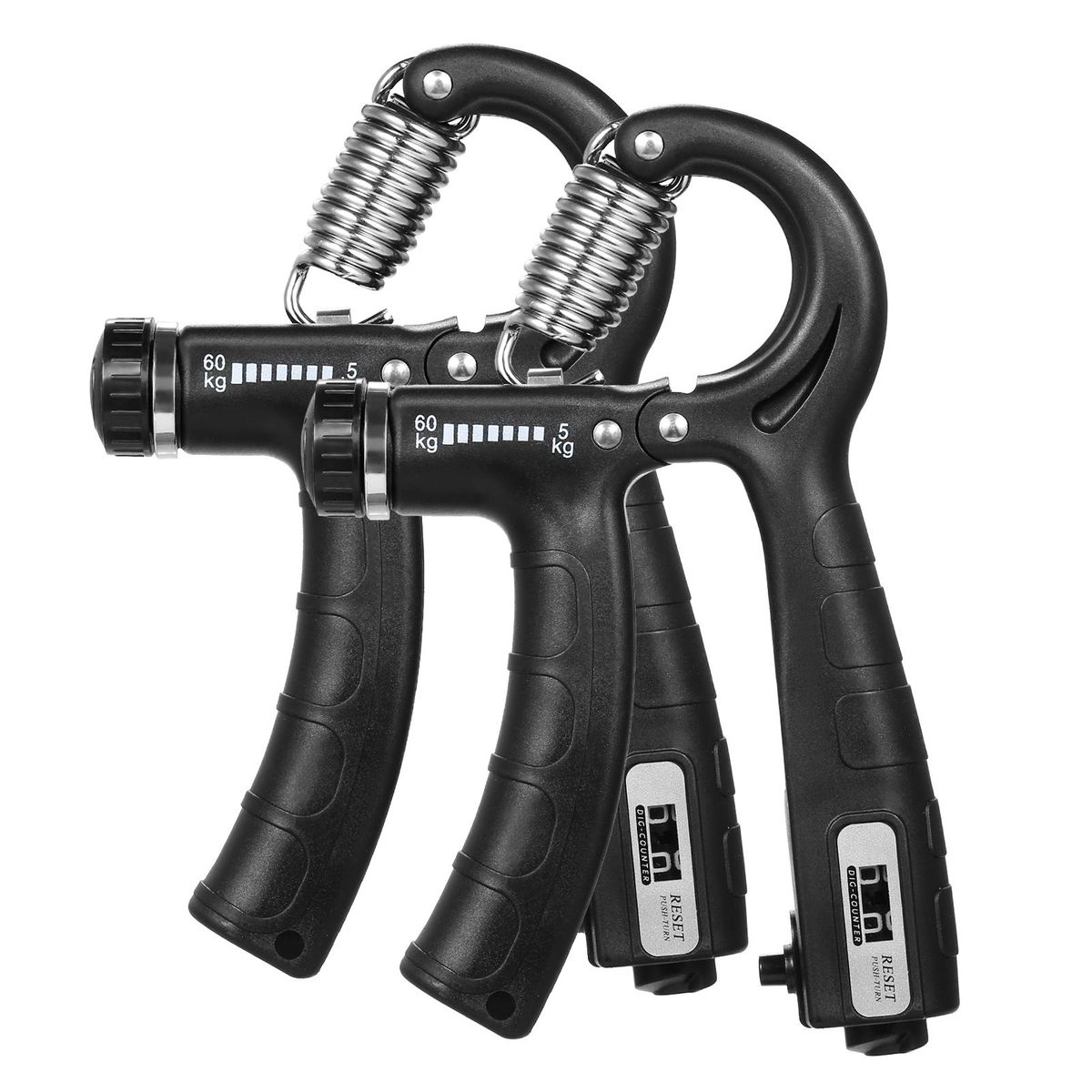 2pcs Hand Grip Strengthener with Counter 5-60kg Adjustable Resistance Fitness Hand Exerciser for   Muscle Building Wrist Training