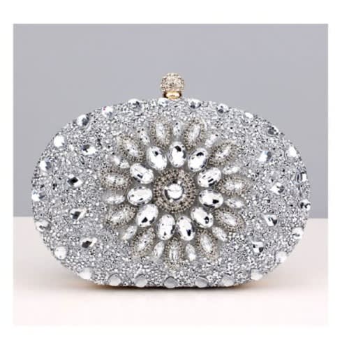 Ladies Clutch Purse - Silver