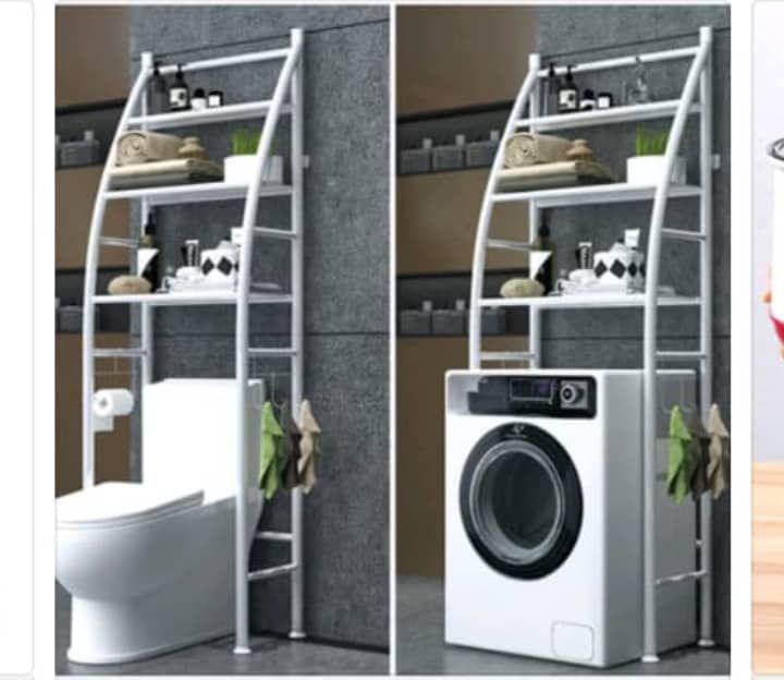 3 Tiers Shelf Toilet Bathroom Space Saver Storage Rack
