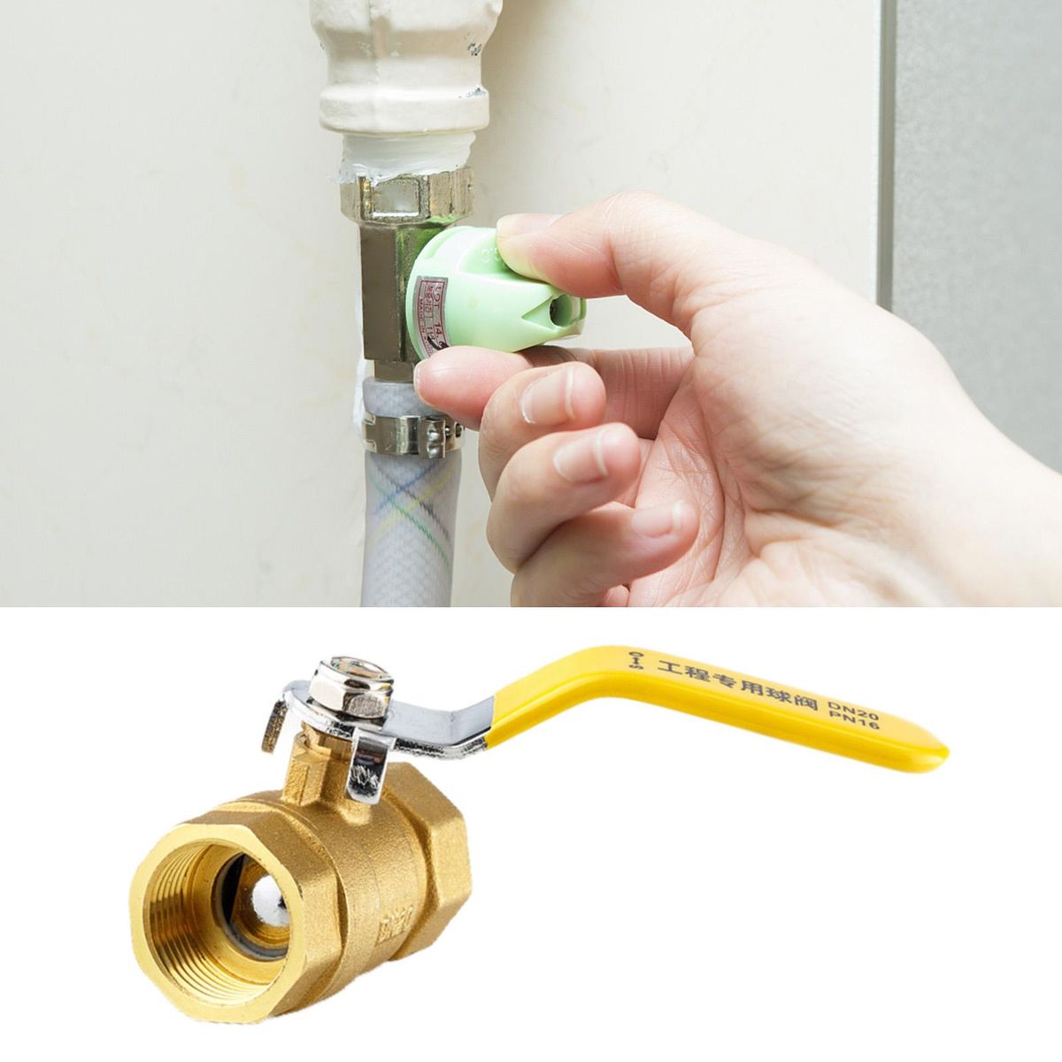 Shutoff Brass Ball Valve Water Oil Air Gas Fuel Line Heavy Duty For