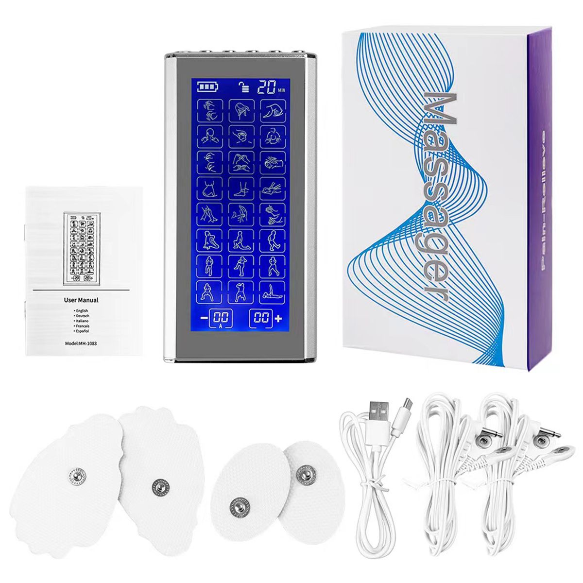 24 Modes Pulse Digital Meridian Therapy Electronic Massager