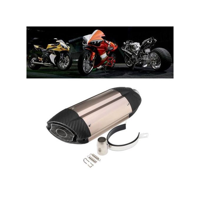 Motorcycle Exhaust Street Sport Bike Carbon Stainless Steel 51mm Muffler Titanium