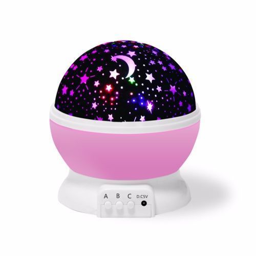 Portable Rotating LED Projector Night Light