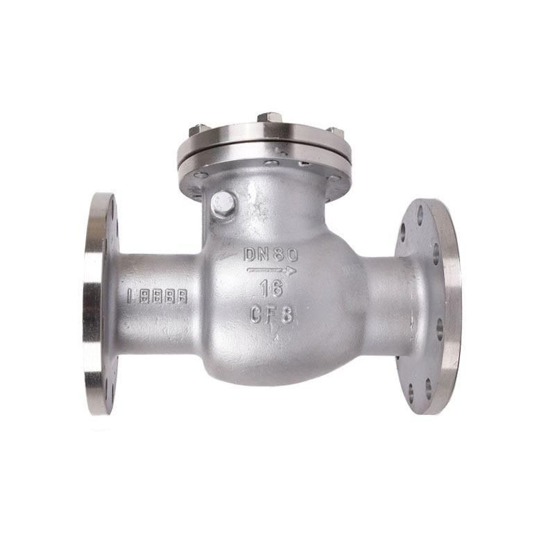 3-Inch Dn80 Flip Flange Horizontal Check Valve H44w/H-16P/304 Stainless Steel Swing Check Valve