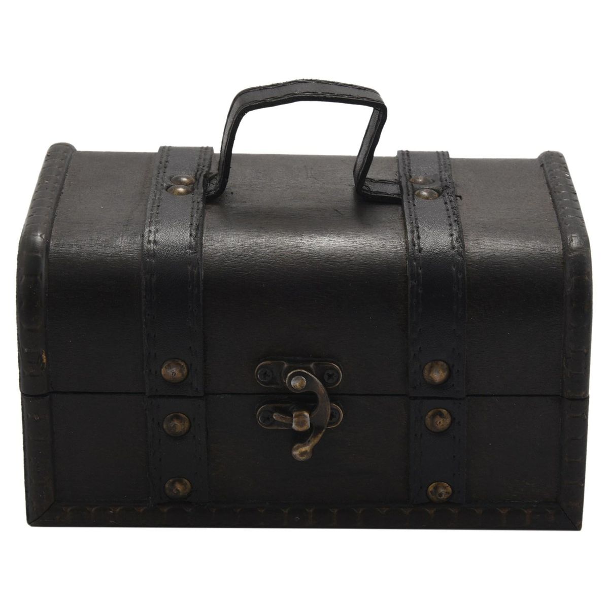Retro Treasure Chest Vintage Wooden Storage Box Antique Style Jewelry Organizer for Jewelry Box Trinket Box Buckle