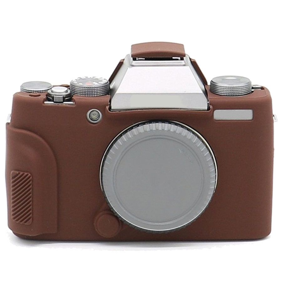 Richwell Soft Silicone TPU Skin Body Rubber Camera Case Bag Full Cover For Fujifilm Fuji X-T100 Digital Camera(Coffee)