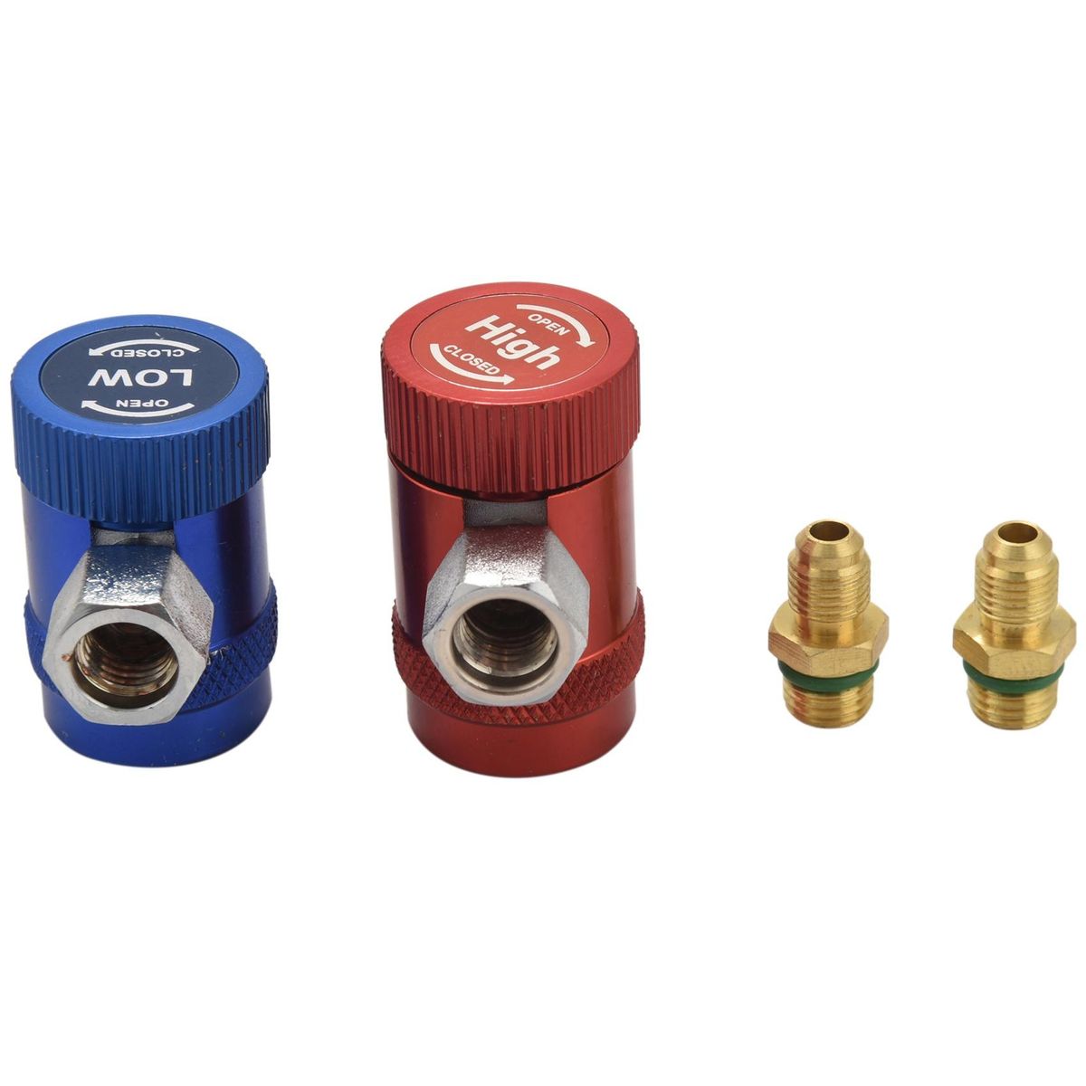 Car Auto AC High / Low Side R1234yf Quick Couplers Adapters Conversion Kit With Manual Couplers