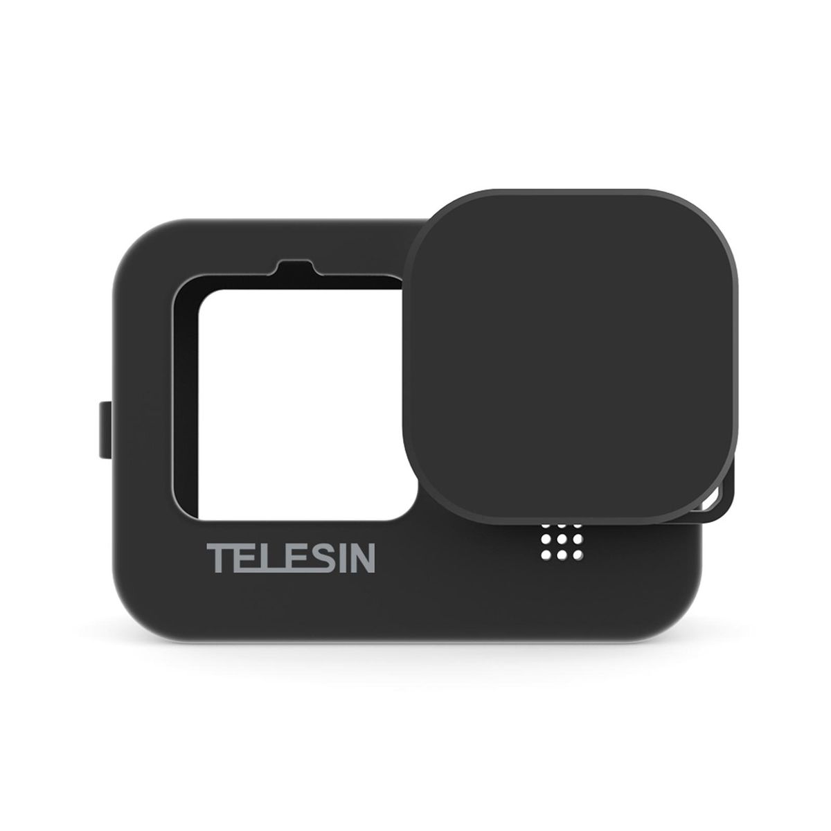 TELESIN Action Camera Protective Case Cover Soft Silicone with Lens Cap Lanyard Protection Accessories Replacement for GoPro Hero 9 10 Black Camera