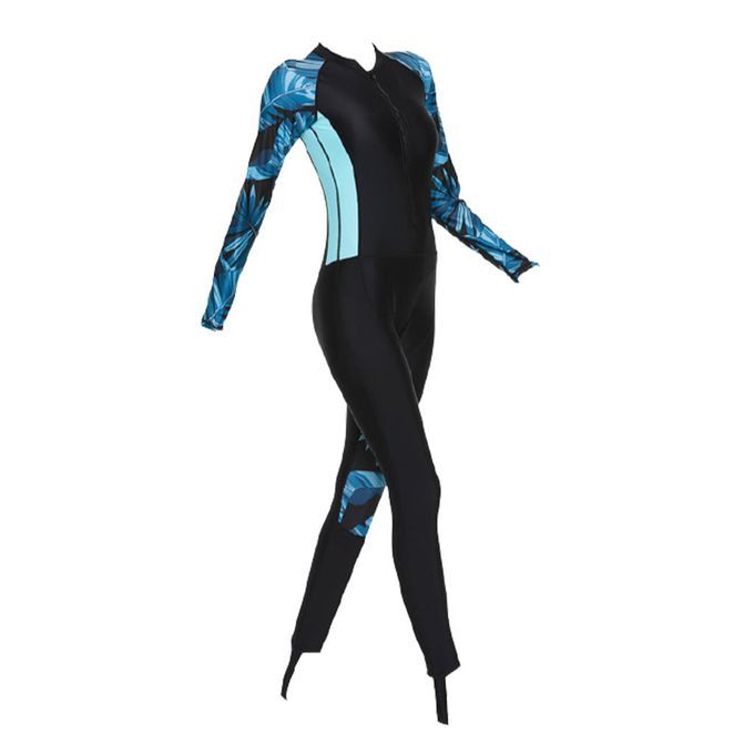 Women Wetsuit Scuba Diving Suit Wet Suit Rash Guard Dive Skin Blue XXL