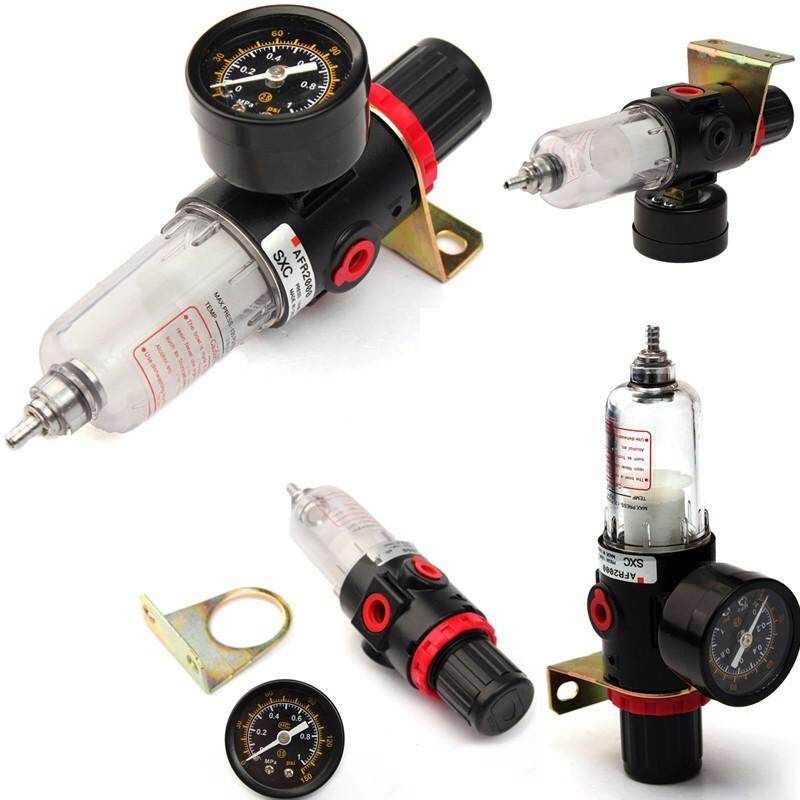 Airbrush Compressor AIR REGULATOR Water Trap Moisture Filter Hose Black