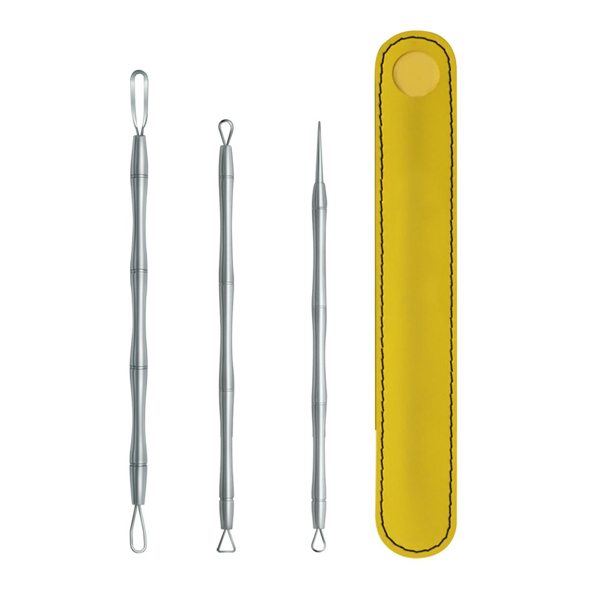 3x  Tool For Blemish Whitehead Zit Popper For Forehead Yellow