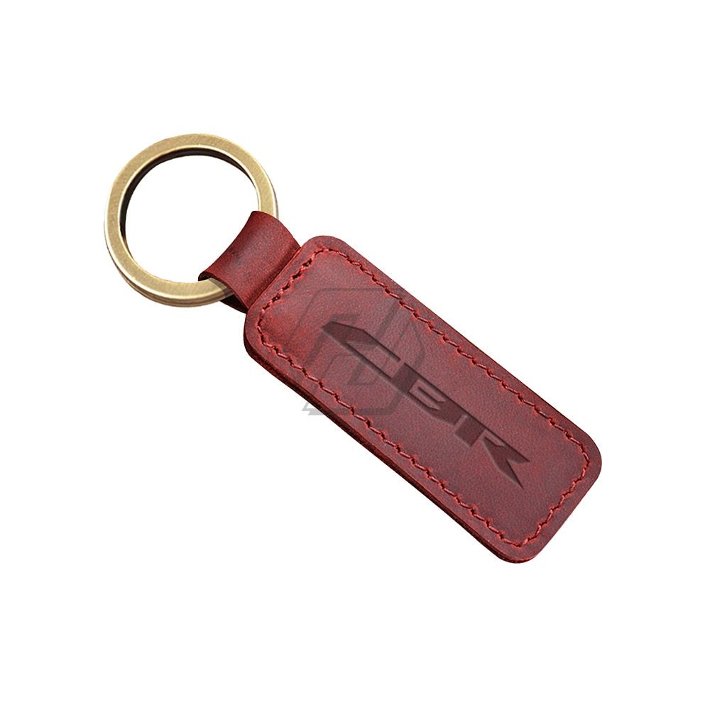 For Honda CBR 250 300 CBR600RR CBR900RR CBR1000RR CBR1100XX Motorcycle Keychain Cowhide Key Ring