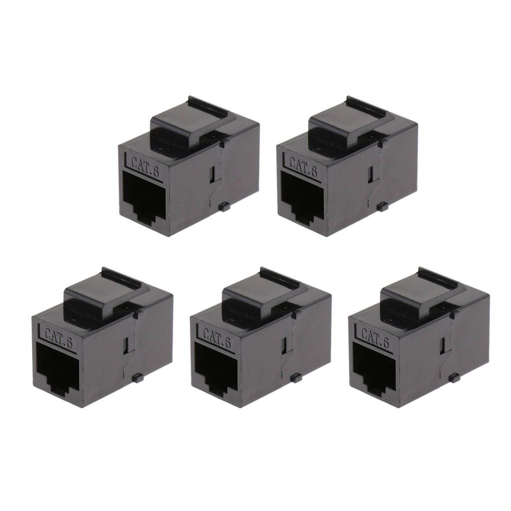 Prettyia 5lot / Pcs RJ45Keystone Insert Network Ethernet