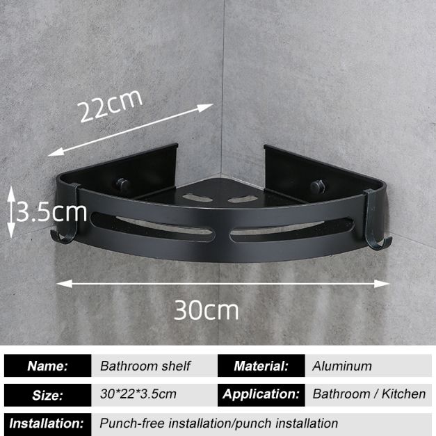 Bathroom Wall Mount, Punch Free Kitchen Storage Rack Tripod
