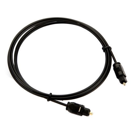 1.5meter Optical Fiber Optic Toslink Digital Audio Cable Male Black Black