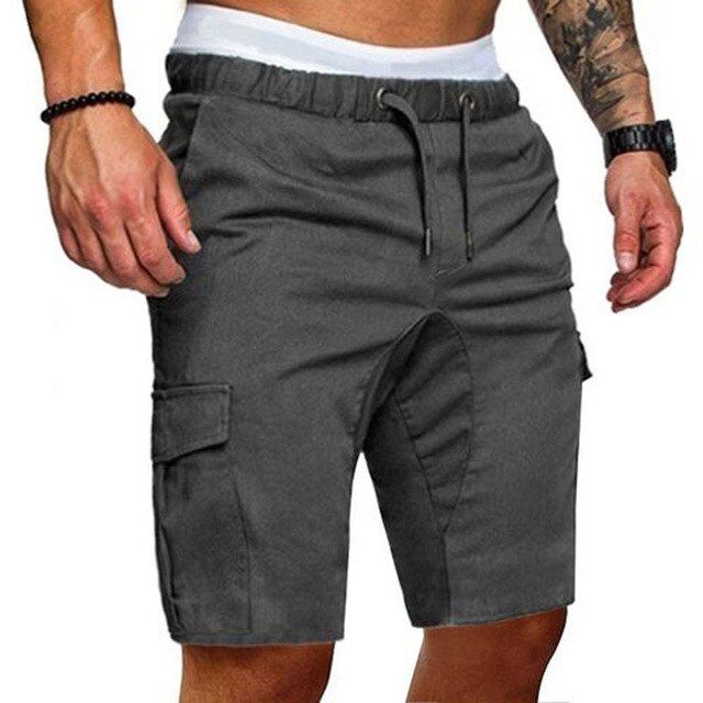 Mens Summer Gym Sport Running Workout Cargo Jogger Trousers Amouflage Tactical Shorts Men Cotton