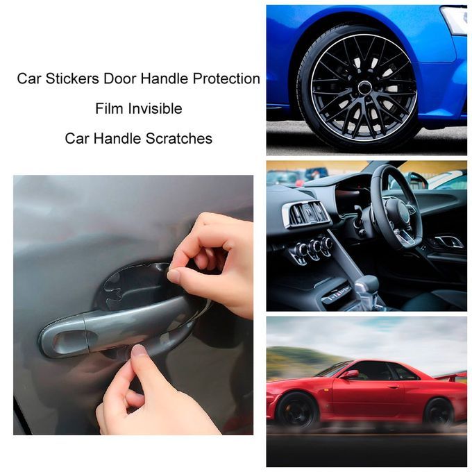 MT Car Stickers Door Handle Protection Film Invisible Car Handle Scratches-transparent