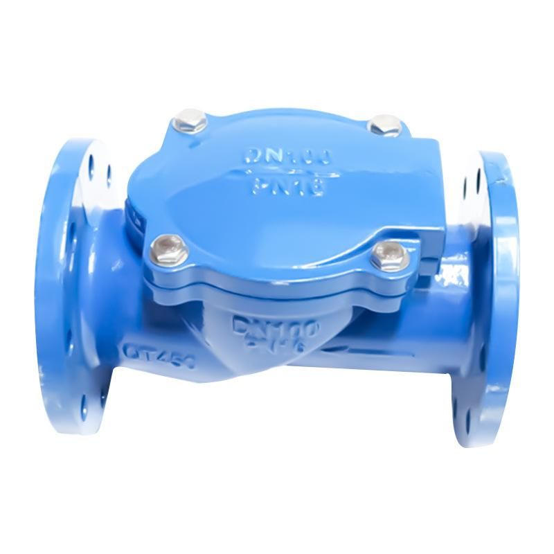 H44T-16 Flange Rubber Flap Check Valve Check Valve Water Pump DN50 65 80 100 150 200 300