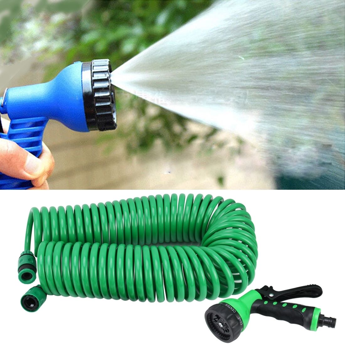 Garden Watering Series Multifunctional Water Gun Garden Watering Set With 15m Telescopic Pipe